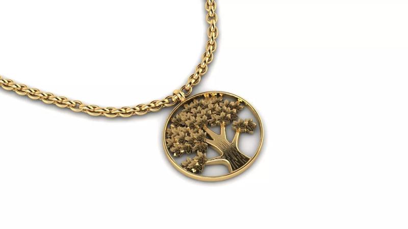 Hip Hop Fashion Tree Pendant 3d Printable Model