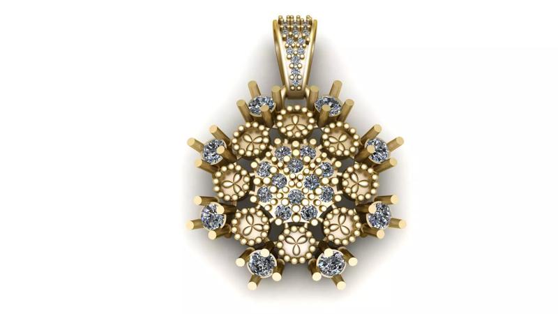 PRECIOUS FLOWER STYLE PENDANT 3D PRINTABLE MODEL