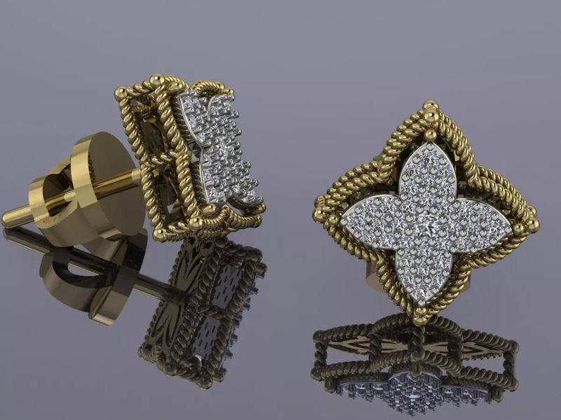 RB Coin Earrings Jewelry Gold MK-088