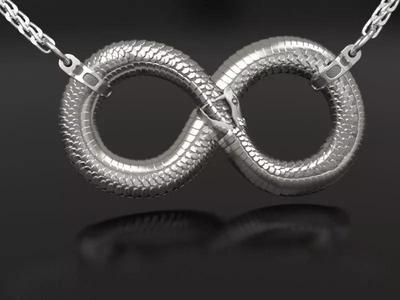 Infinity ouroboros pendant