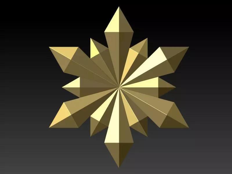 Italian Designer Crystal Star Pendant