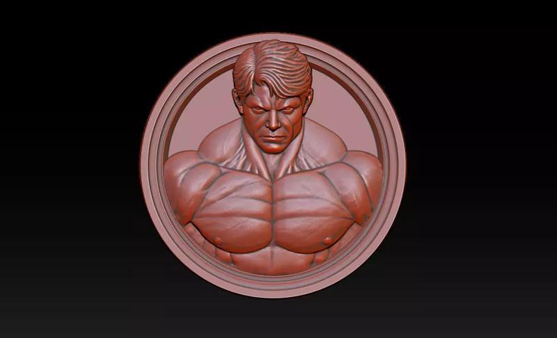 Male Bodybuilder Bas Relief