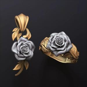 Rose Pendant Ring v2 Collection