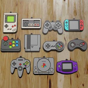 PACK 11 KEY RINGS / MAGNETS / CONSOLES AND JOYSTICK NOSTALGIA (STL AND 3MF)