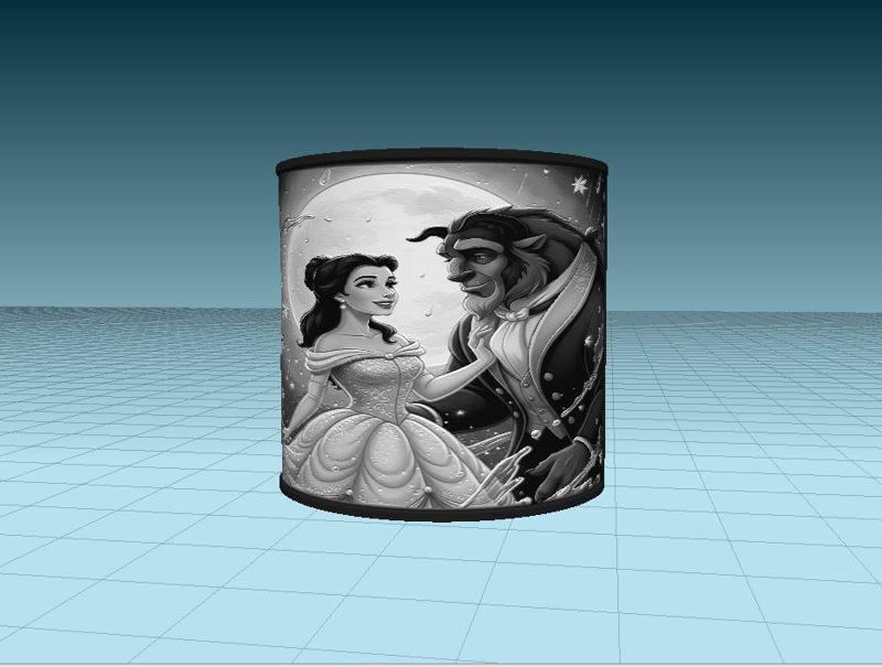 LITHO ABAT JOUR Beauty and the beast e14 and e27