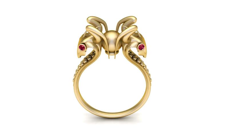 Twin Dragon Guardians Ring