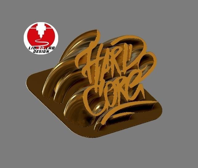 graffiti 3d text "HARD CORE