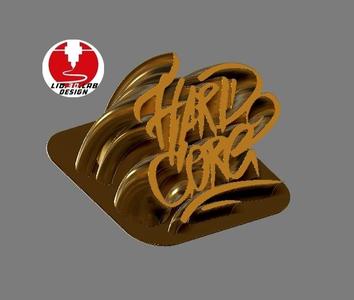 graffiti 3d text "HARD CORE