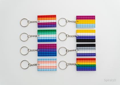 Pride Flag Spiky Pain Stim Keychains