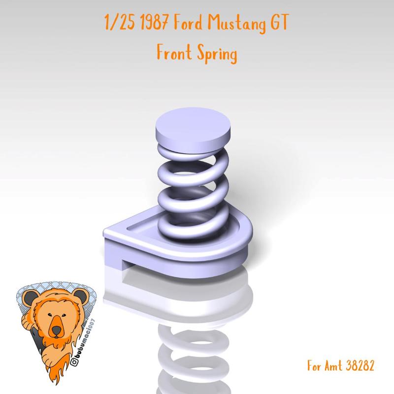 AMT 1/25 1987 Ford Mustang GT, front spring, rear spring, rear shock absorber,