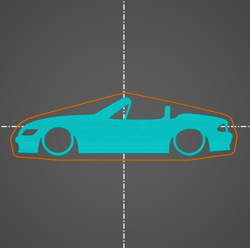BMW Z3 Cabriolet key silhouette