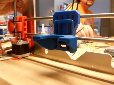 Levelable Greg-Wade-Jonas-Misan extruder support for Prusa i3
