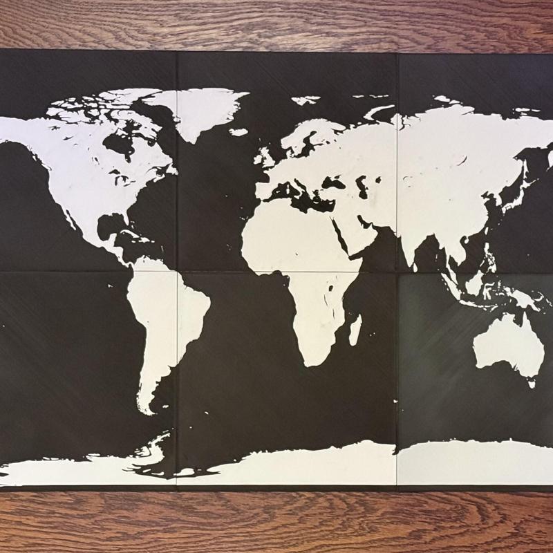 BIG World map 65x43cm (6 pieces)