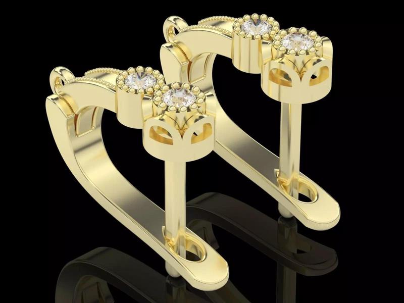 jewelry clasp earrings silver gold