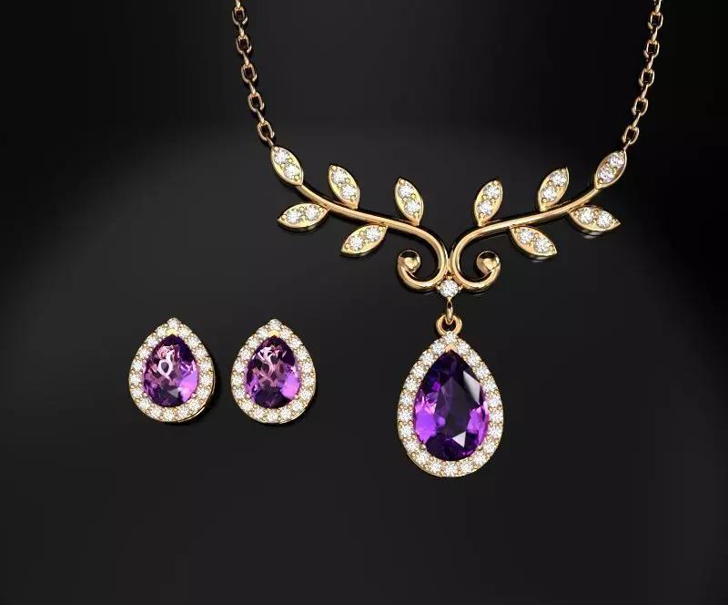 set pendant and earing