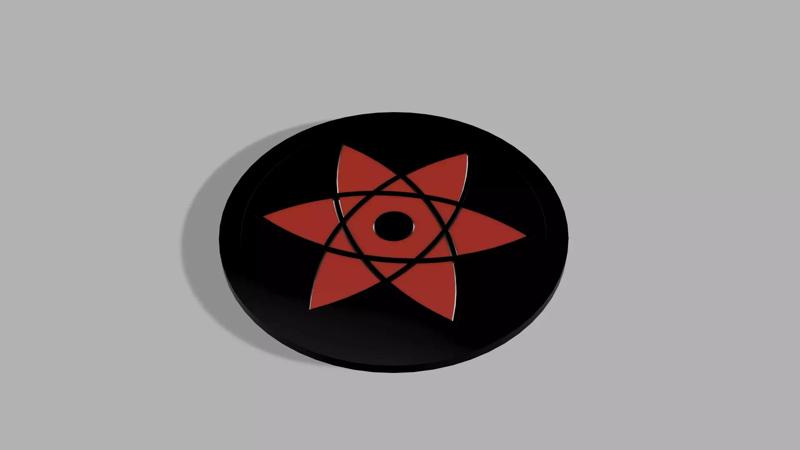 Naruto-Themed 3D Printable Sasukes Mangekyo Sharingan Coaster