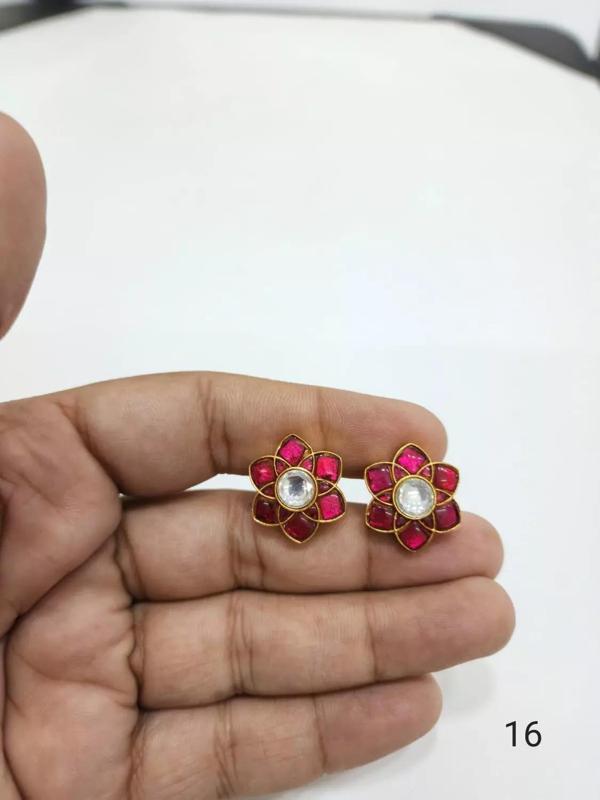 Kundan Earring - Jadau Tops Model No5