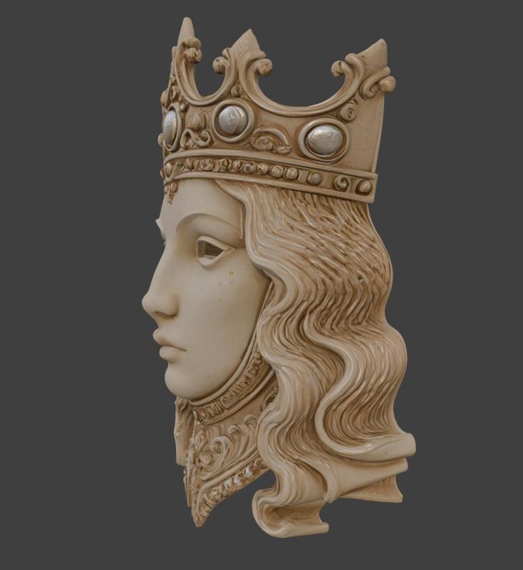 Princess Face Bust 3D Wall Art