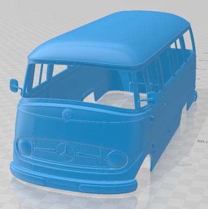Mercedes Benz O 319 Microbus 1955 Printable Body Van