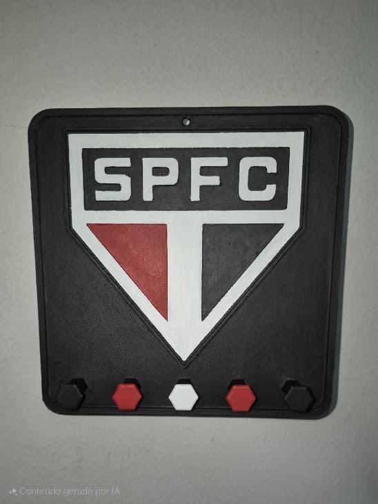 🟥⬛⬜ Wall Key Holder – SPFC Shield (São Paulo Futebol Clube)