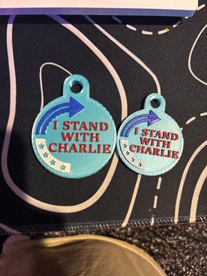 I Stand With Charlie Kirk Keychain