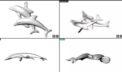 Double Dolphin Pendant
