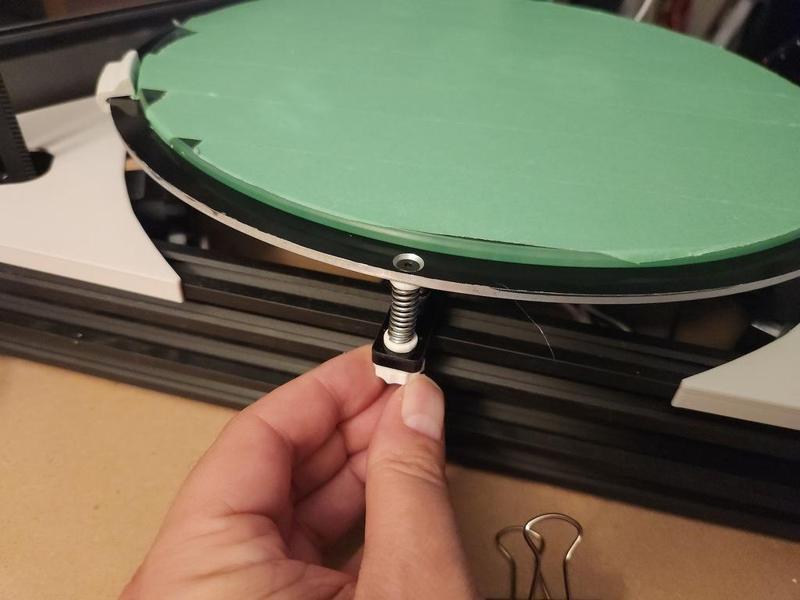 Adjustable thumb screw for bed mount / HE3D K280 / Delta / 20-2020 style