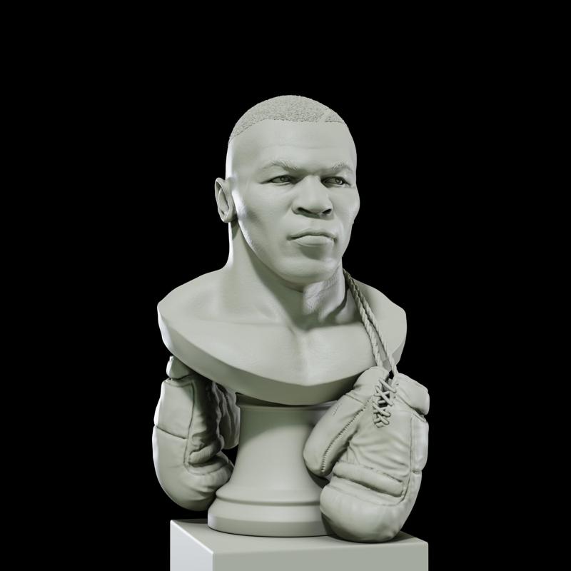 MIke Tyson 3D Bust for printing