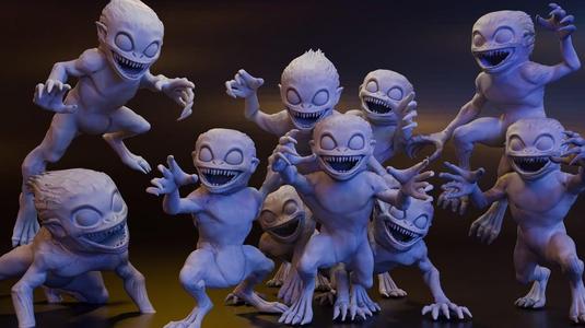Gibberling & Swarm of Gibberlings (DND / TTRPG)