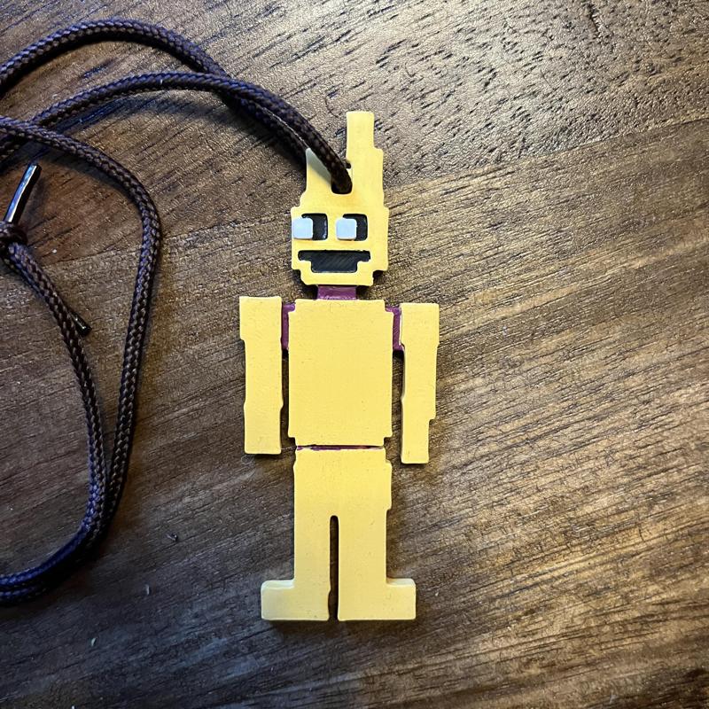 8 Bit Spring Bonnie Keychain / Necklace (FNAF / Five Nights At Freddy's)