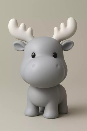 Kawaii Moose 3d Model