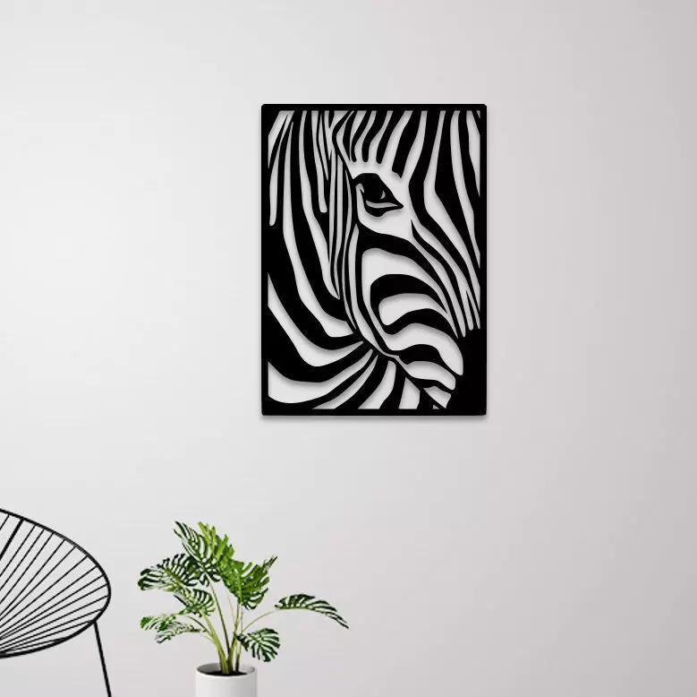 Zebra portrait wall art