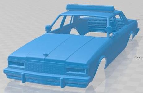 Chevrolet Caprice Sheriff 1978 Police Printable Body Car