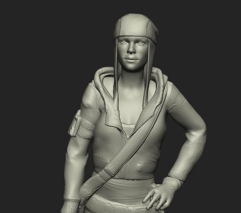 Aimee Figure From Dirty Bomb Video game For 3d printing