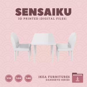 8 DANDERYD Table with Chair for Dollhouse - IKEA - 3D Print