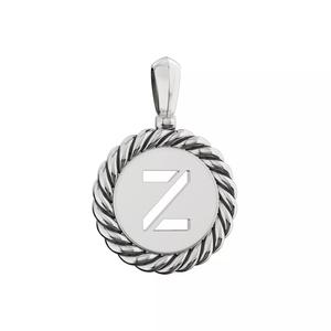 N175 Z sterling silver pendant with letter