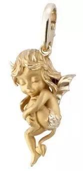 hobgoblin gold charm with cupid