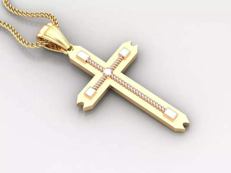 Jesus Christ Cross Pendant Print 4CP092