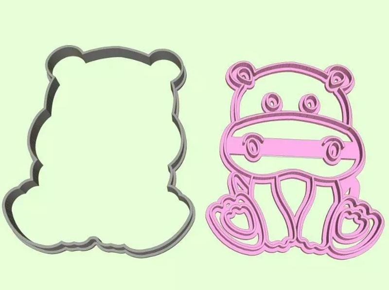 Cute Koala and Hipo Cookie Cutter Set