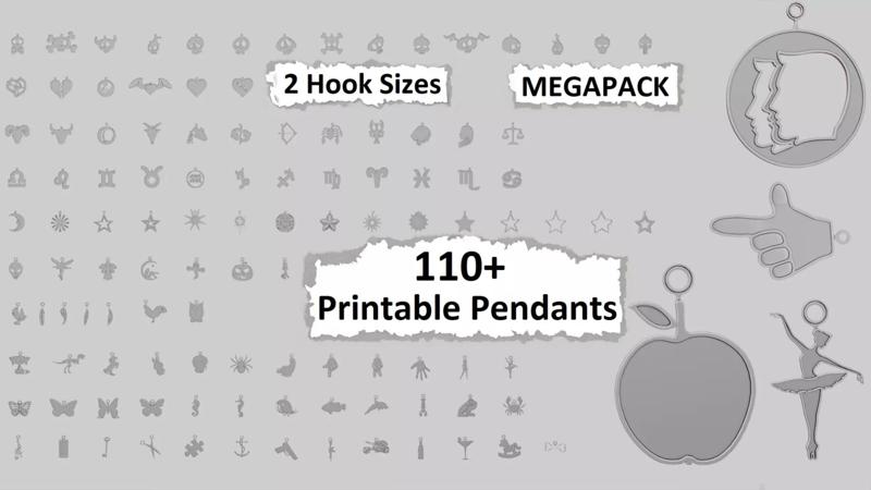 MEGAPACK 3D Printable Pendant Collection Over 80 Designs