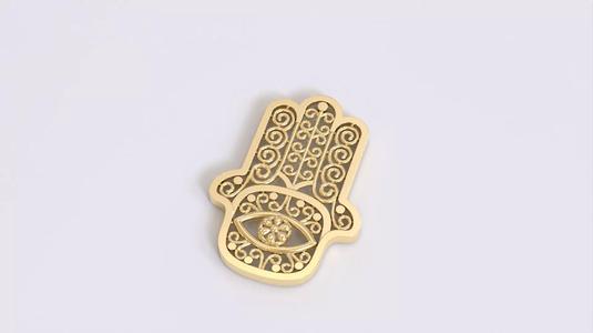 Hamsa amulet pendant