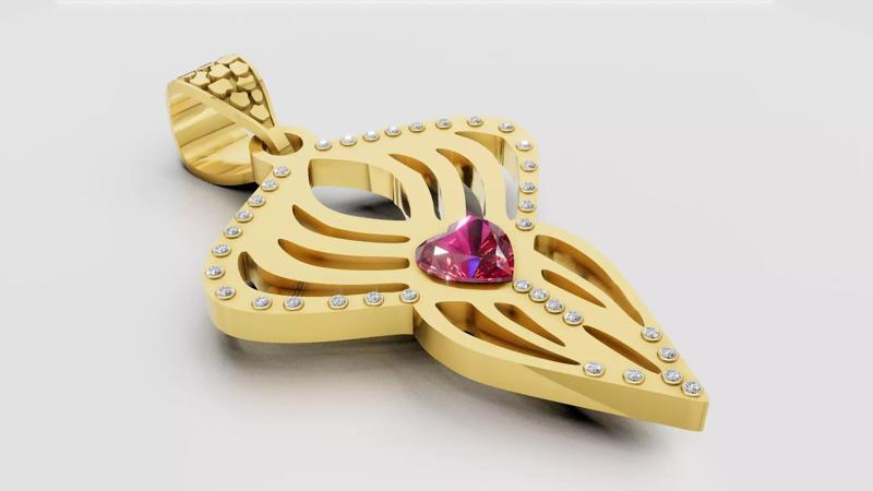 eart leaf pendant 3D printable model