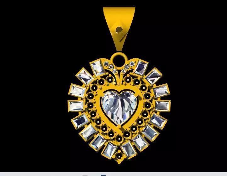 Heart Pendant 3dm file