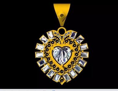 Heart Pendant 3dm file