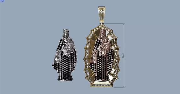 Pendant Virgin of Carmen - Virgen del carmen