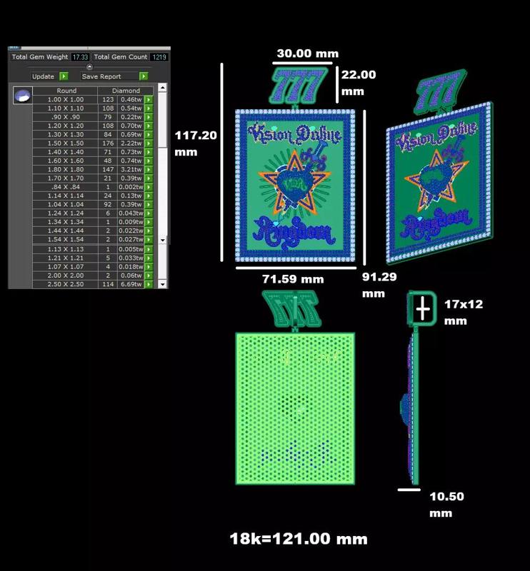 Luxurious 777 Vision Divine Kingdom Pendant