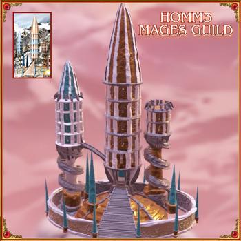 HoMM3: Mage Tower + Library + Wall of Knowledge + mage guild