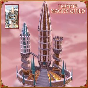HoMM3: Mage Tower + Library + Wall of Knowledge + mage guild