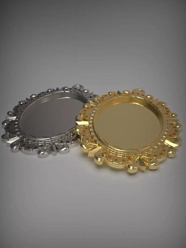 Blank pendant tray 3D printable model