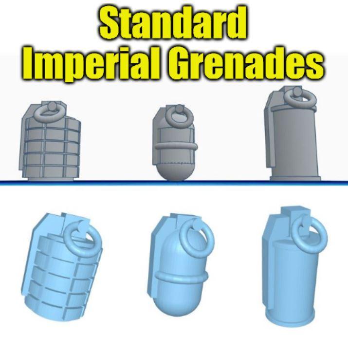Standard Imperial Hand Grenades - Frag, Krak, Smoke & Gas